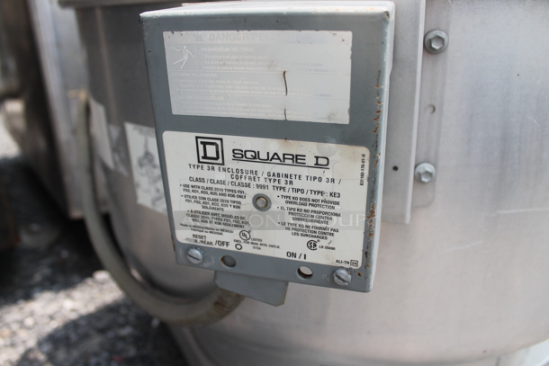 Accurex KRUB-141-7-6 Metal Commercial Rooftop Mushroom Exhaust Fan. Missing Top Cover. - Image 3 of 5