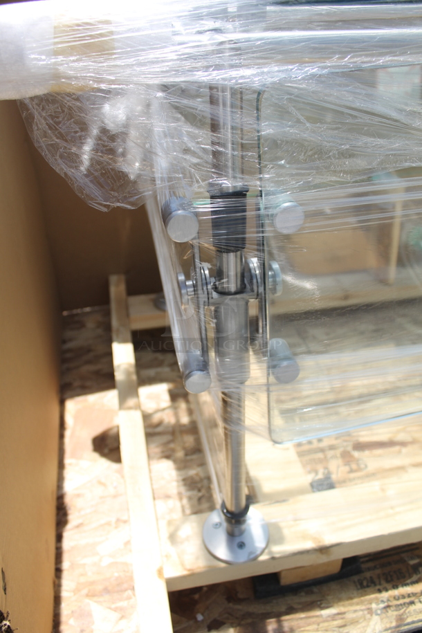 BRAND NEW IN CRATE! Metal and Glass Sneeze Guard. - Image 4 of 4