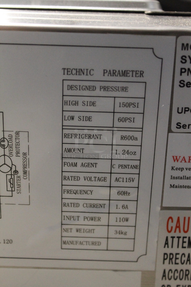 BRAND NEW SCRATCH AND DENT! KoolMore SCDC-3P-SSL Stainless Steel Commercial Countertop Refrigerated Rail w/ 3 Drop In Bins. 115 Volts, 1 Phase. Tested and Powers On But Does Not Get Cold - Image 8 of 11
