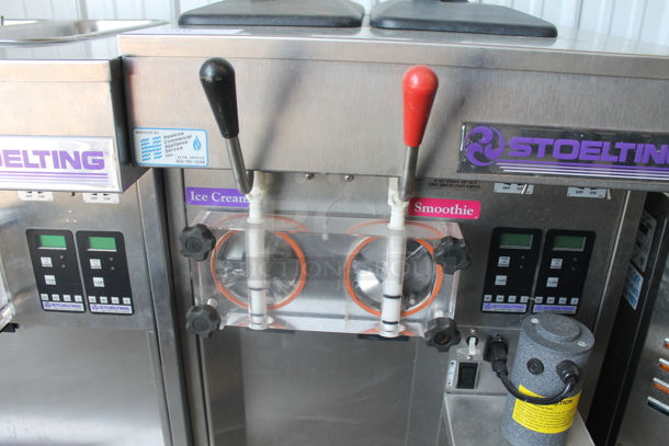Stoelting SF144-38I Air Cooled Commercial Stainless Steel Countertop 2 Hopper Soft Serve Ice Cream/Smoothie Machine. 240 Volts, 1 Phase. - Image 2 of 6