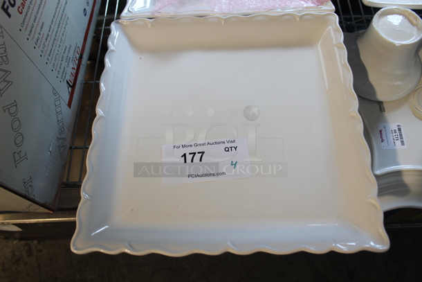4 White Square Cake Stands. 4 Times Your Bid! - Image 5 of 6