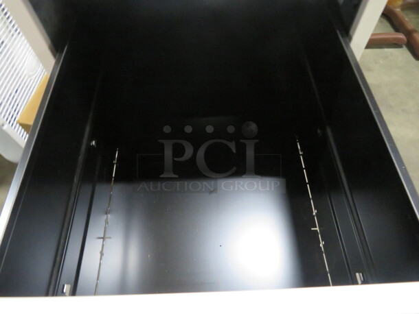 One Bisley 2 Door Metal Filing Cabinet With Keys. 16X16X29 - Image 3 of 4