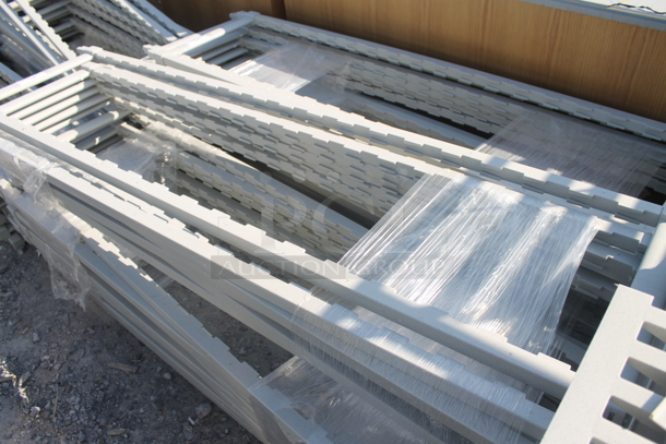 ALL ONE MONEY! Lot of BRAND NEW! Gray Poly Pieces to Shelving Unit. - Image 7 of 9