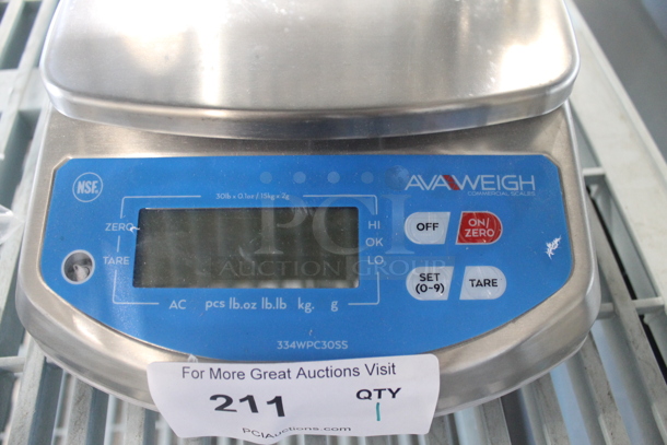 BRAND NEW SCRATCH AND DENT! AvaWeigh 334WPC30SS Stainless Steel Countertop Food Portioning Scale. Tested and Working! - Image 4 of 6