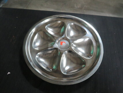 NEW 10.5 Inch Stainless Steel Oyster Plate. 12XBID. #46745. 