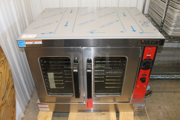 BRAND NEW SCRATCH AND DENT! Vulcan VC5GD-11D1Z Commercial Stainless Steel Natural Gas Convection Oven With Steel Racks. Tested and Working! - Image 1 of 10