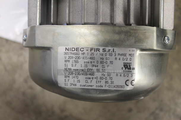 BRAND NEW SCRATCH AND DENT! 2022 Hobart FD4/125-2 Commercial Stainless Steel Dual Rotation Food Waste Disposer. 208-230V, 3 Phase.   - Image 7 of 7