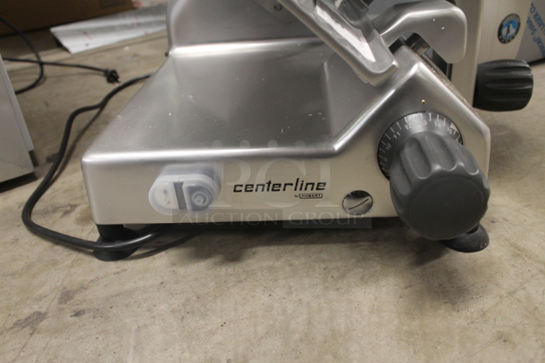 BRAND NEW SCRATCH AND DENT! 2022 Hobart Centerline EDGE12-11 Commercial Stainless Steel Electric Countertop Meat/Cheese Slicer On Rubber Feet. 115V, 1 Phase. Tested and Working! - Image 6 of 9