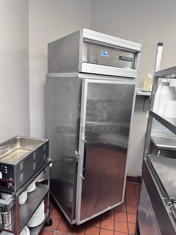 Working! Jordon One-Section Stainless Steel Solid Door Reach-In Refrigerator 115 Volt NSF Tested and Working!  - Image 3 of 5