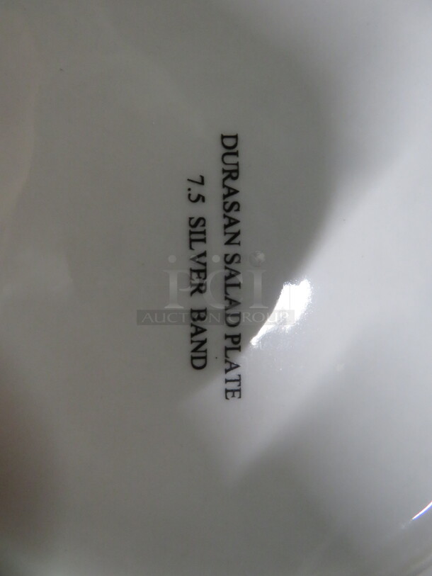 7.5 Inch Silver Rim Salad Plate. 6XBID - Image 3 of 3