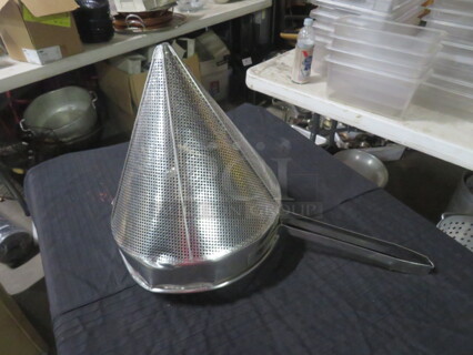 One Stainless Steel Cone Strainer.