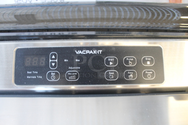 BRAND NEW SCRATCH AND DENT!  VACPAK-IT 186VME16SS Commercial Stainless Steel Electric Countertop External Vacuum Sealer With 16" Seal Bar. 120V. Tested And Working! - Image 4 of 9