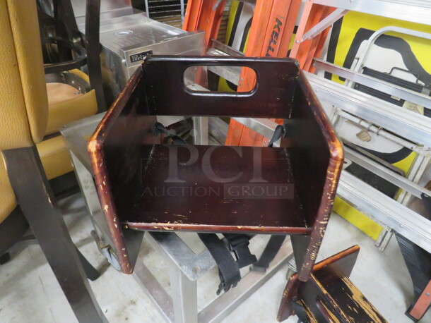 One Wooden Booster Seat. - Image 1 of 1