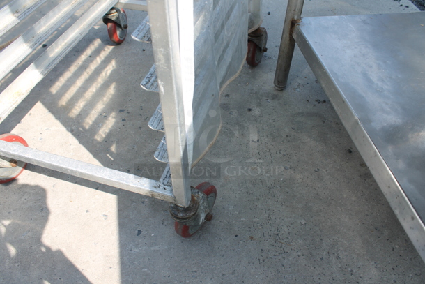 Metal Commercial Pan Transport Rack w/ Clear Poly Cover on Commercial Casters. - Image 5 of 5