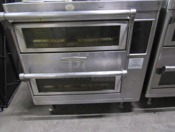 One Stainless Steel Turbo Chef Double Batch Ventless Hi Speed Countertop Oven. Model# HHD. 208-240 Volt. 1 Phase. 28X28X30. $16,031.00 - Image 1 of 2