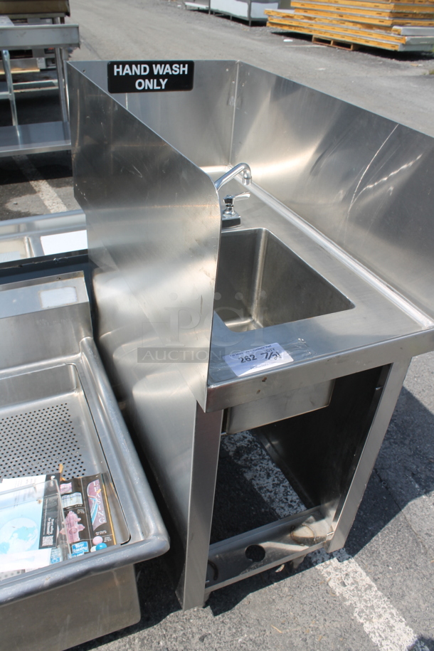 Stainless Steel Commercial Single Bay Sink w/ Faucet, Handles and Side Splash Guards. Bay 10x14 - Image 3 of 8