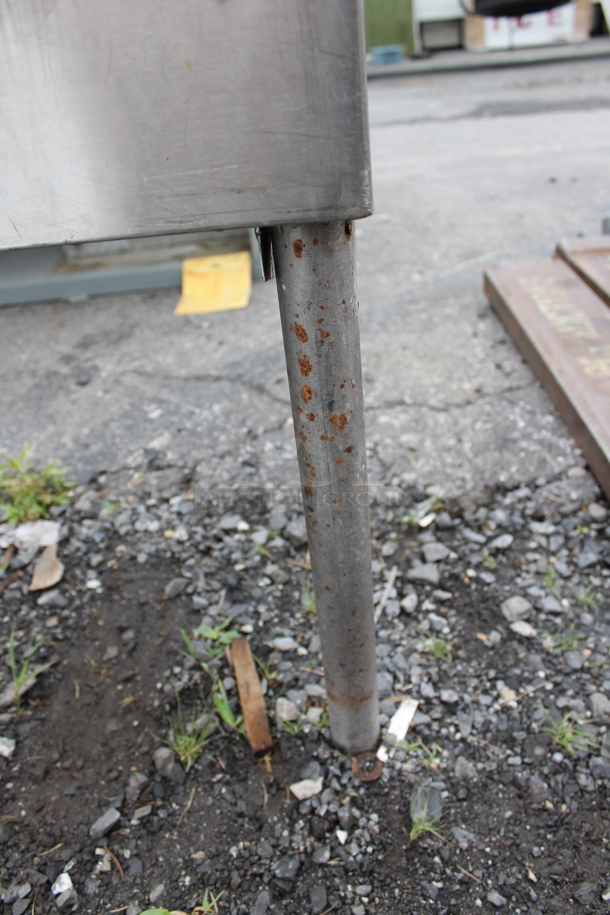 Stainless Steel Commercial 3 Bay Back Bar Sink w/ Ice Bin, 2 Drain Boards, Faucet and Handles. Bays 10x14x9.5. Drain Boards 18.5x16 - Image 6 of 6