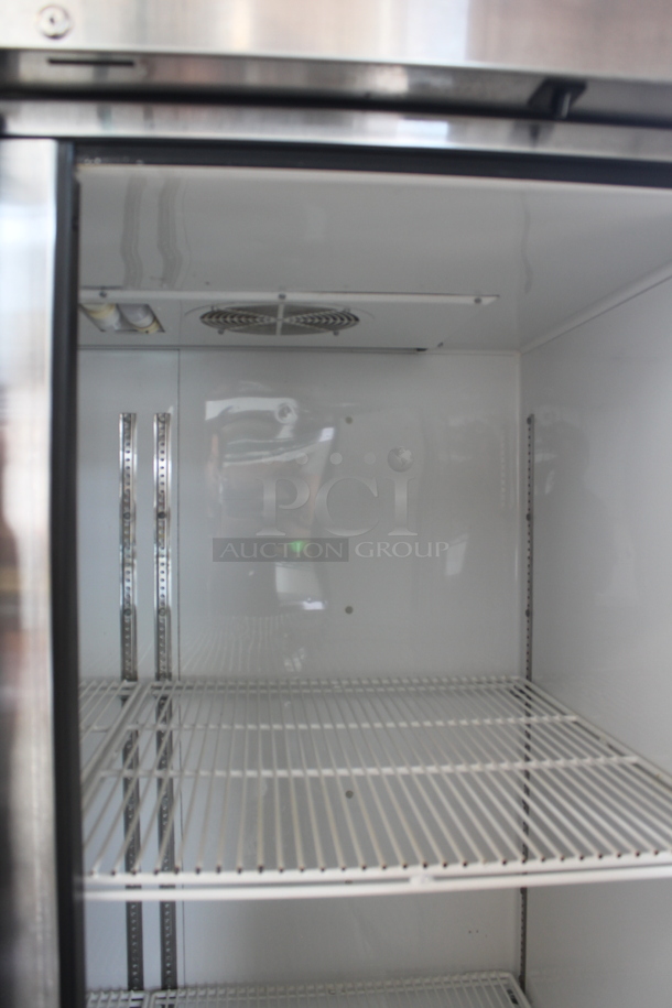 2015 True TG2R-2S ENERGY STAR Stainless Steel Commercial Two Door Reach In Cooler w/ Poly Coated Racks. 115 Volts, 1 Phase. Tested and Working! - Image 7 of 10
