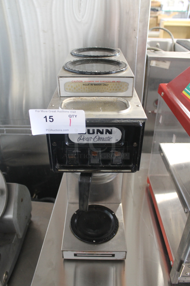 Bunn S Stainless Steel Commercial Countertop 3 Burner Coffee Machine. 120 Volts, 1 Phase.  - Image 1 of 9