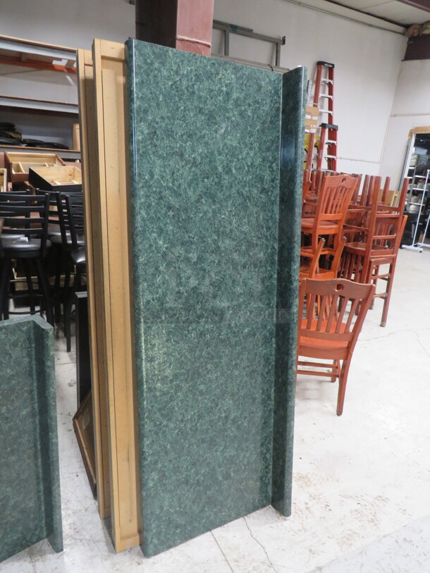 One NEW 72.5X25 Green Laminate Countertop. 