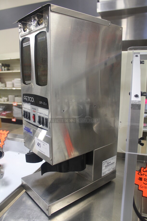 FABULOUS! Fetco Model GR 2.3 Commercial Coffee Grinder With 2 5lb Hoppers. 9x14.5x28. 120V/60Hz.  - Image 3 of 6