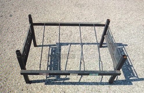 One Black Metal Soda Rack. 27X19X12