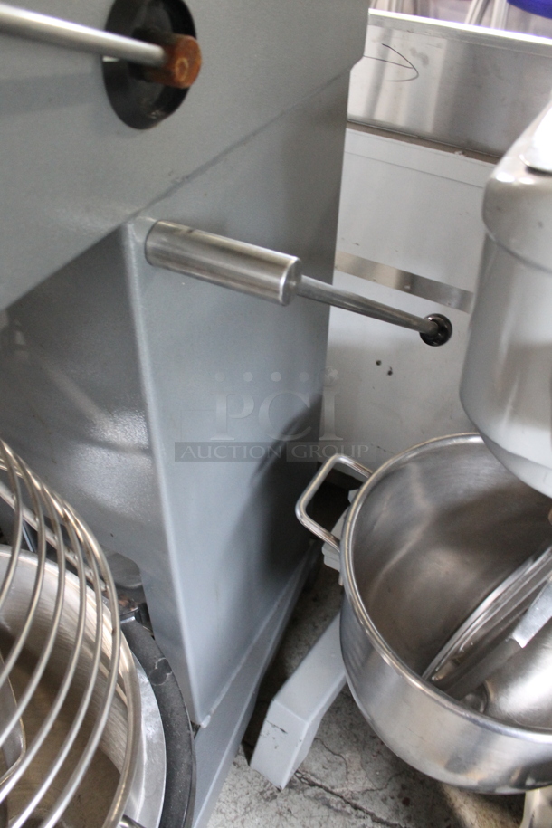 Varimlxer W60 Metal Commercial Floor Style 60 Quart Planetary Dough Mixer w/Stainless Steel Mixing Bowl, Bowl Guard and Paddle Attachment. 208 Volts, 3 Phase.  - Image 5 of 11