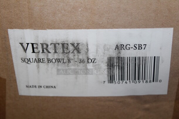 NEW IN BOX! 1/2 Box (12 Count) Vertex 8" Square Bowls. 12X Your Bid!  - Image 2 of 2