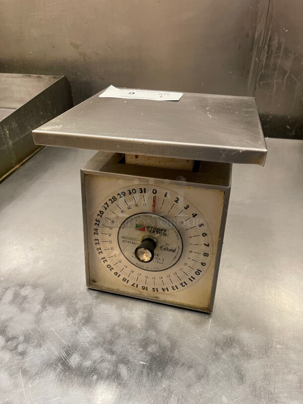 Working! Edlund RsD-2 Commercial Rotating Scale 32 oz x 1/4 oz, Dial Type, w/ Air Dashpot NSF Tested and Working! 8x8x9