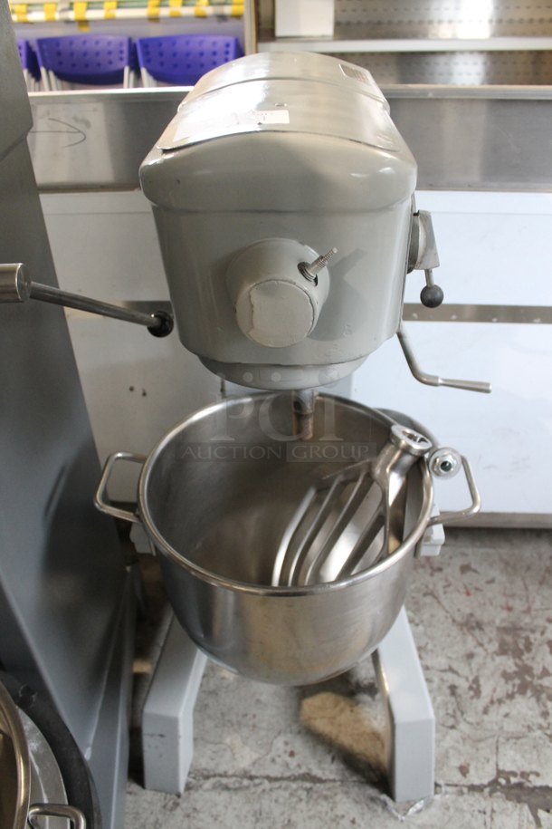 Hobart D 300 Metal Commercial Floor Style 30 Quart Planetary Dough Mixer w/ Stainless Steel Mixing Bowl and Paddle Attachment. 200 Volts, 3 Phase.  - Image 4 of 10