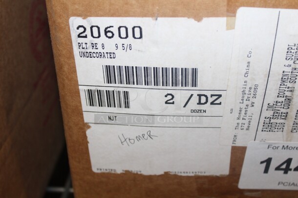NEW IN BOX! 2 Boxes (24 Count Each) Homer Laughlin 9 5/8" Plates. 48X Your Bid!  - Image 2 of 2