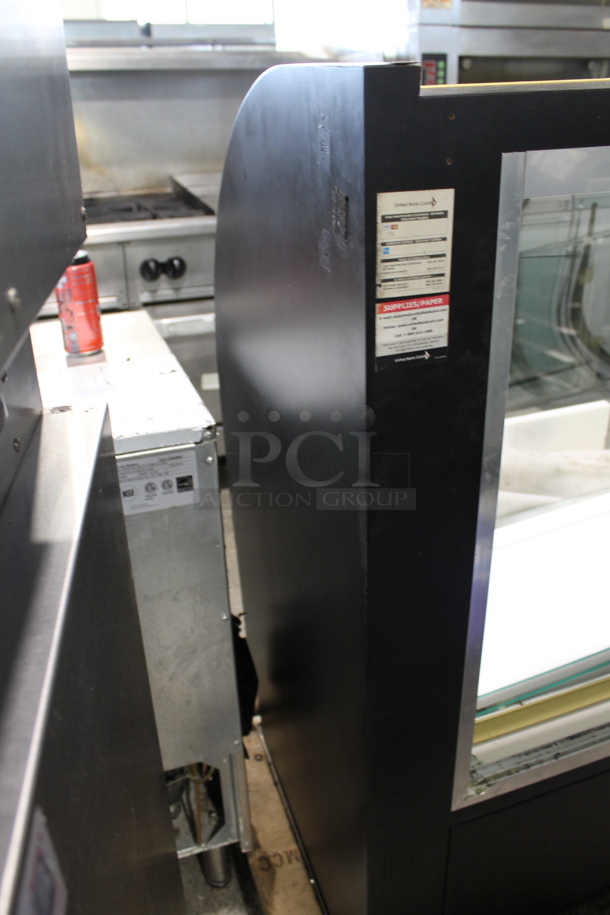 Display Concepts Metal Commercial Floor Style Display Case Merchandiser w/ Glass Shelves. Tested and Does Not Power On - Image 9 of 11