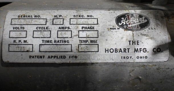 Hobart 8065 Stainless Steel Commercial Countertop Automatic Meat Slicer. 115 Volts, 1 Phase. Tested and Working! - Image 4 of 5