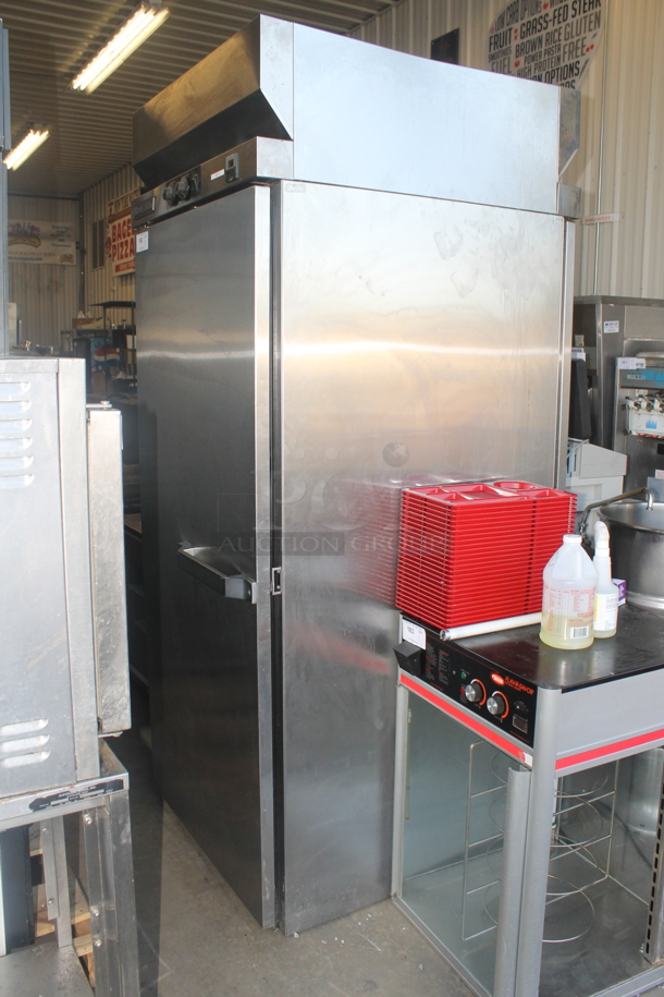 Hobart Commercial Stainless Steel Pass Through Rolling Rack Hot Food Holding Cabinet. 120/208V. 