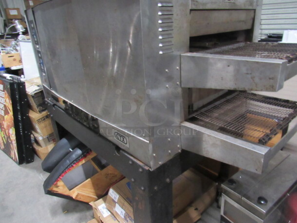 One CTX Double Stack Conveyor Pizza Oven On Casters. Model# DZ5511. 208 Volt. 3/1 Phase. 83X36X60.5 - Image 5 of 5