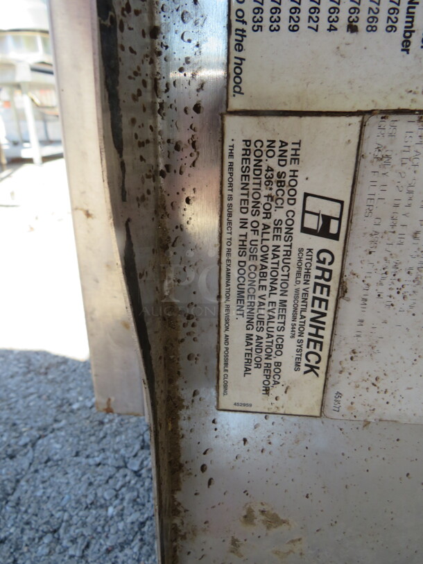 One Greenheck Stainless Steel Hood With Lights. 72X51X24 - Image 4 of 4