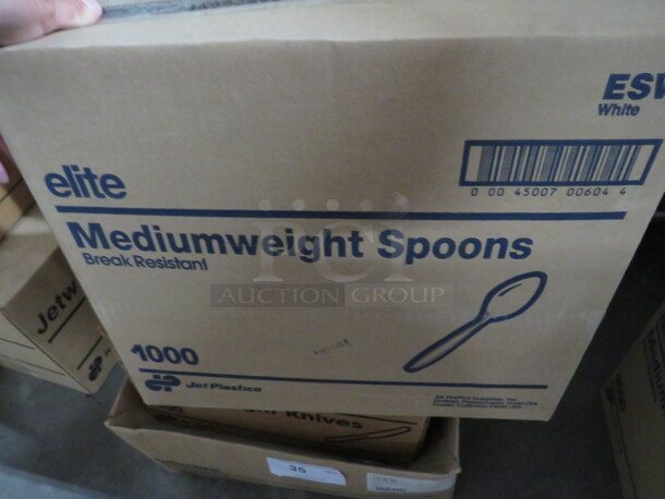One Box Of NEW 1000ct Spoons.
