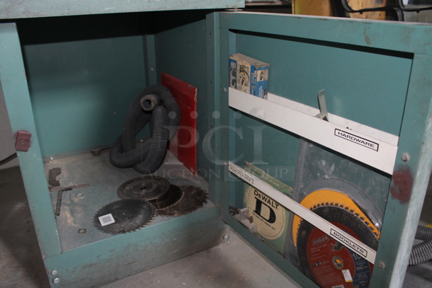 DeWalt Metal Deluxe Cabinet w/ Black & Decker R 1450 Electrical Box. BUYER MUST REMOVE. - Image 8 of 11