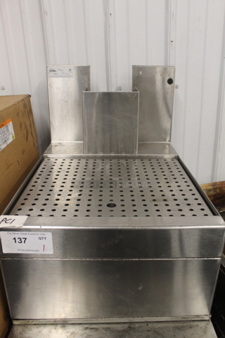 Glastender BDB-18 Stainless Steel Drain Board. No Legs.