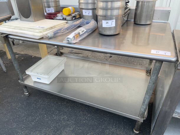 Commercial Stainless Steel Table NSF 62x37x34 - Image 2 of 9