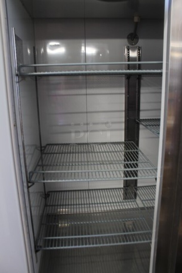 Avantco 178A49RHC Stainless Steel Commercial 2 Door Reach In Cooler w/ Poly Coated Racks on Commercial Casters. 115 Volts, 1 Phase. Tested and Working! - Image 5 of 6