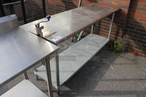 Stainless Steel Commercial Table w/ Mounted Can Opener and Under Shelf. - Image 1 of 3