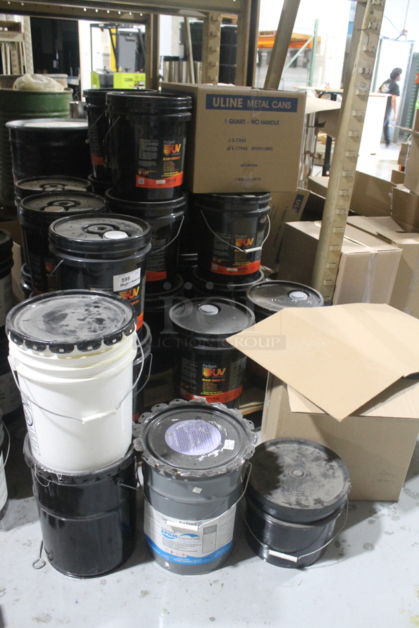 ALL ONE MONEY! PALLET LOT of Various Items Including Poly Buckets of  Pro Guard Flash Finish UV. BUYER MUST REMOVE. - Image 2 of 4
