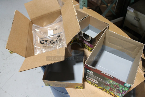 ALL ONE MONEY! Lot of Various Items Including Blue Poly Barrel and Cardboard Boxes - Image 2 of 3