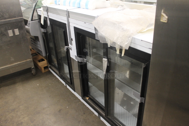 BRAND NEW SCRATCH AND DENT! Stainless Steel Commercial 4 Door Back Bar Cooler Merchandiser. Does Not Come w/ Remote Compressor - Image 3 of 9