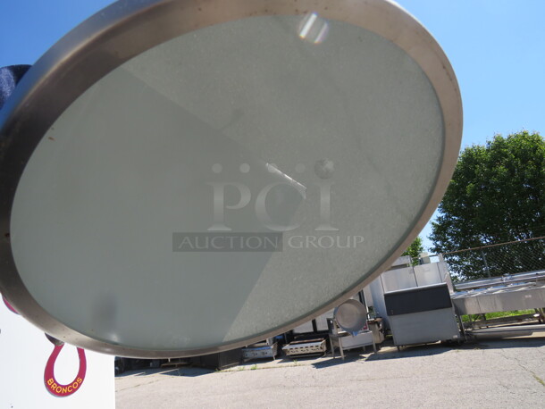 One 12 Inch Stainless Steel Pendant Light.  12X26 - Image 2 of 2