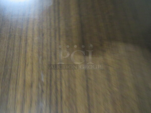 One Brown Laminate Table Top On A Pedestal Base. 30X45X29 - Image 2 of 2