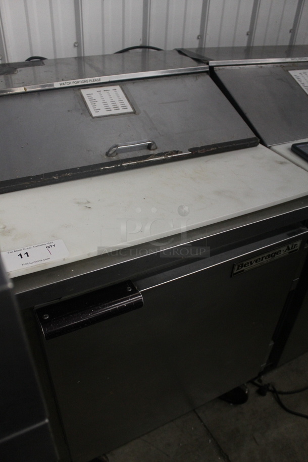 Beverage Air SP27 Stainless Steel Commercial Sandwich Salad Prep Table Bain Marie Mega Top on Commercial Casters. 115 Volts, 1 Phase. Tested and Working! - Image 2 of 6