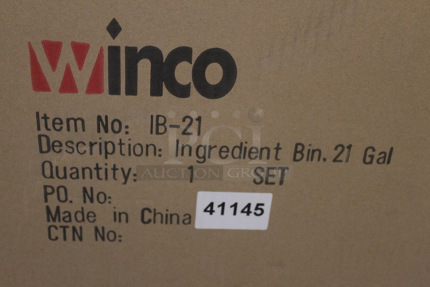 BRAND NEW IN BOX! Winco IB-21 White Poly Ingredient Bin. - Image 5 of 5