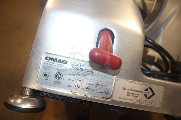 WOW! Omas Model GL 30F/N Commercial Countertop Meat/Cheese Deli Slicer. 25x18.5x17. 115V/60 Hz. Needs Repair.  - Image 3 of 4